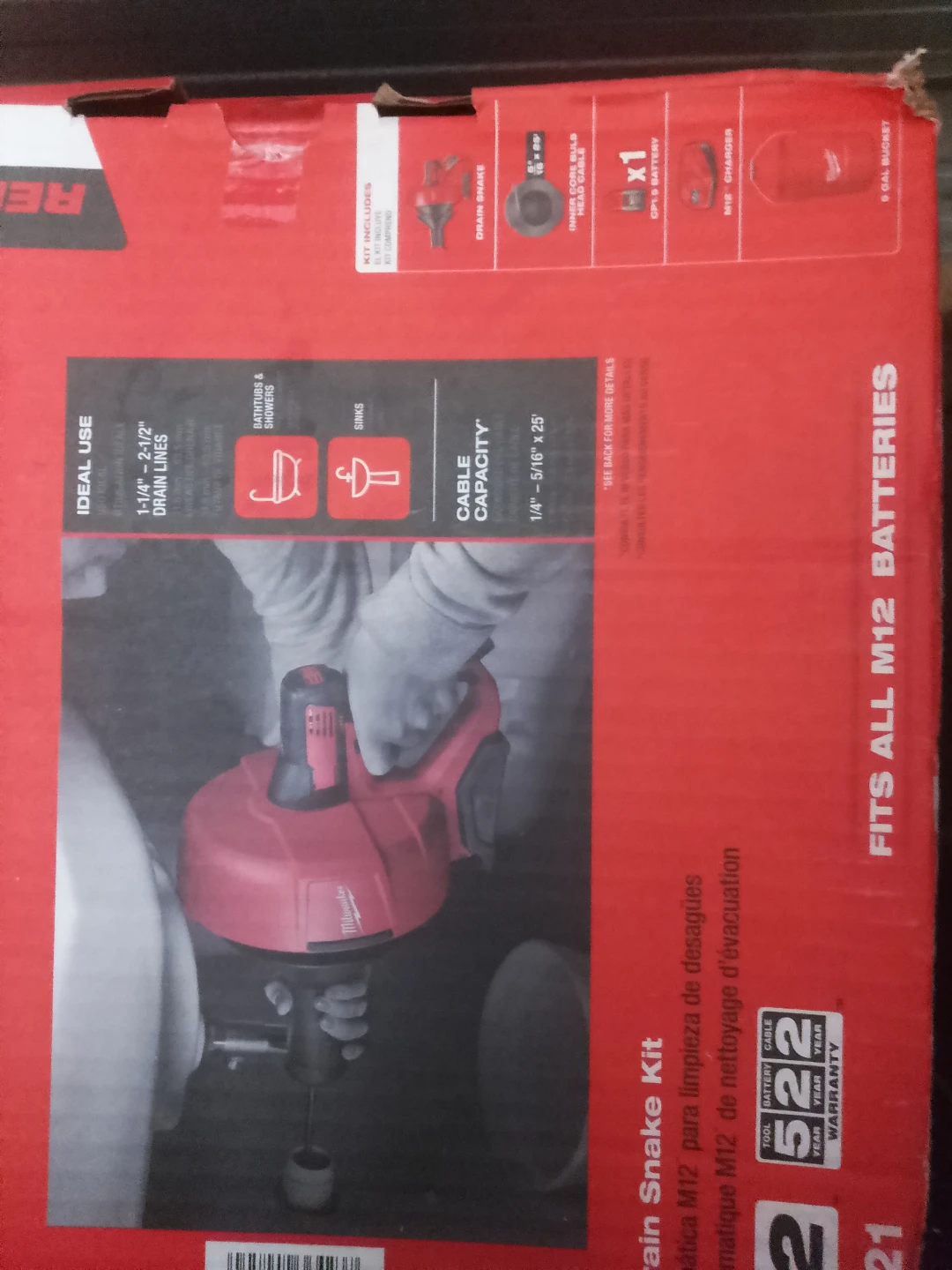 Milwaukee M12 Drain Snake Kit