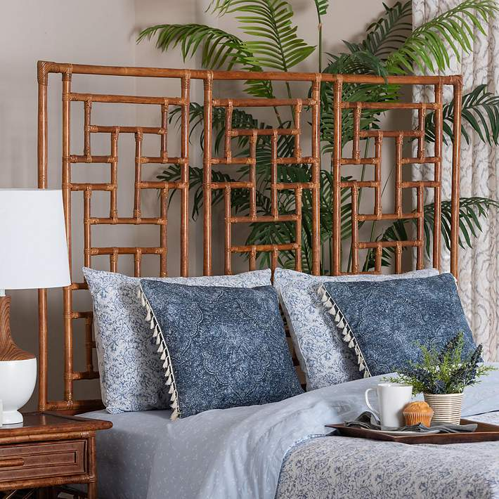 bali & pari Kachiri  Rattan Headboard, Queen(NEW In Box)