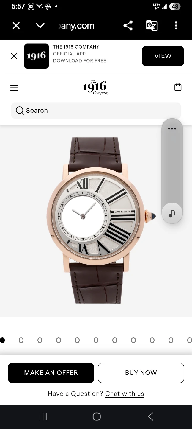 De Cartier Mysterious Hours Watch - Broken Crystal - photo 2