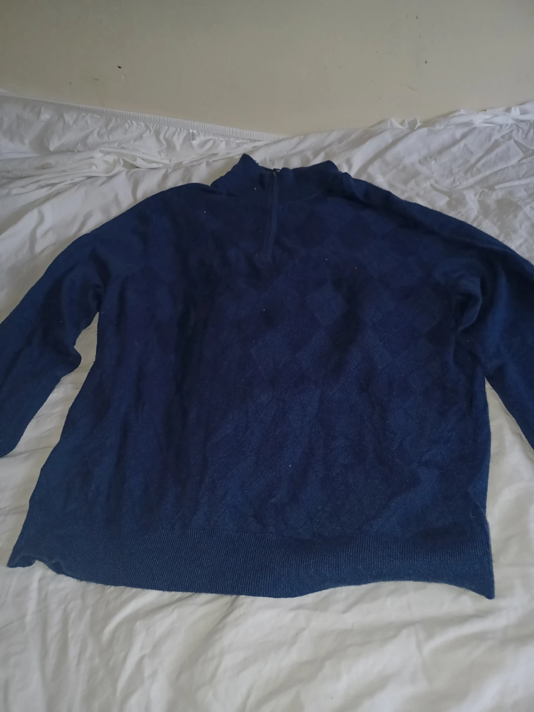Navy Blue Quarter-Zip Sweater - photo 4