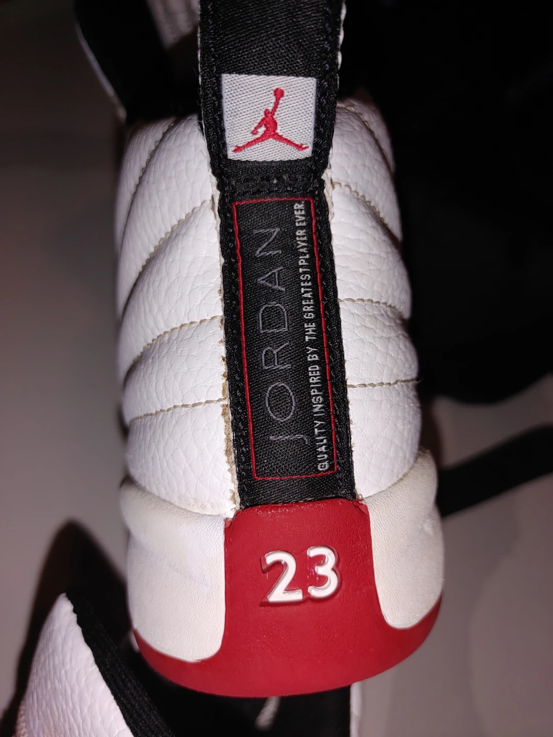 Jordan 12 "Two 3" White Red size 4 - photo 4
