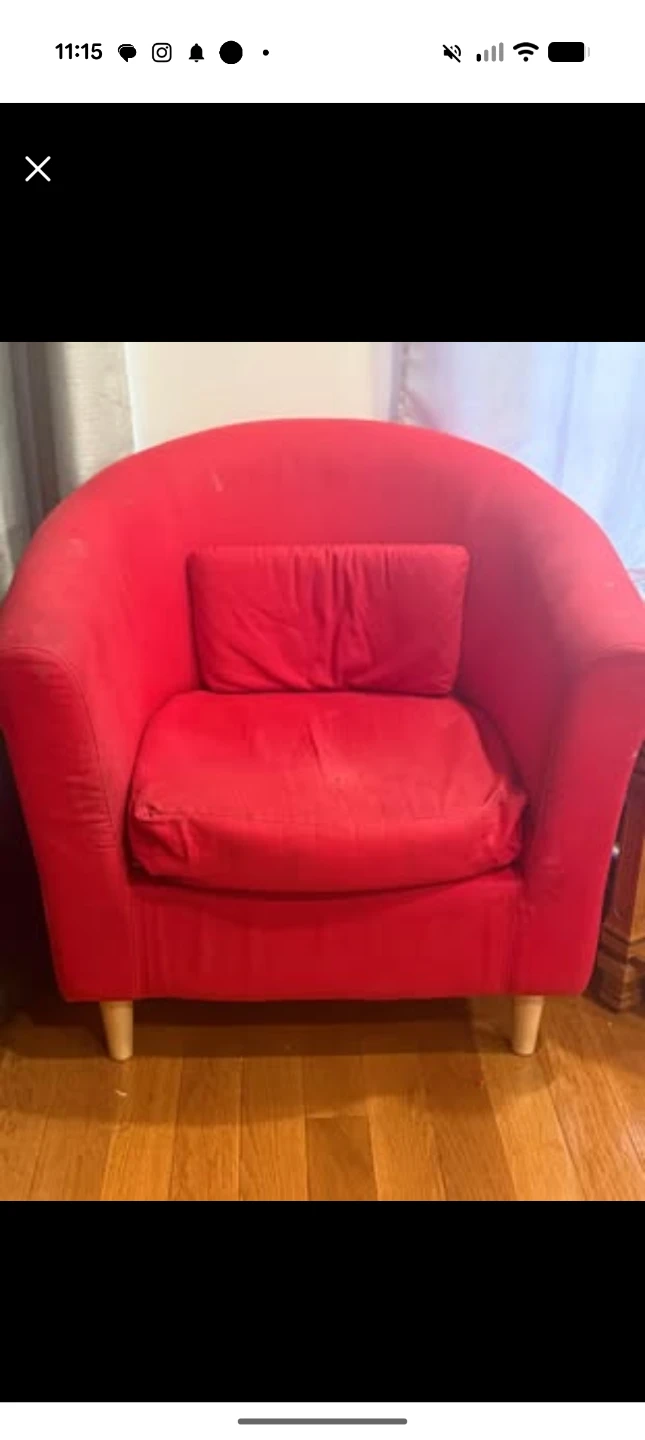 2 Red Accent Chairs