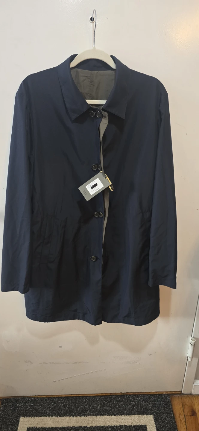 CAMIEL Italian Navy Polyester Coat Size 48 - photo 4