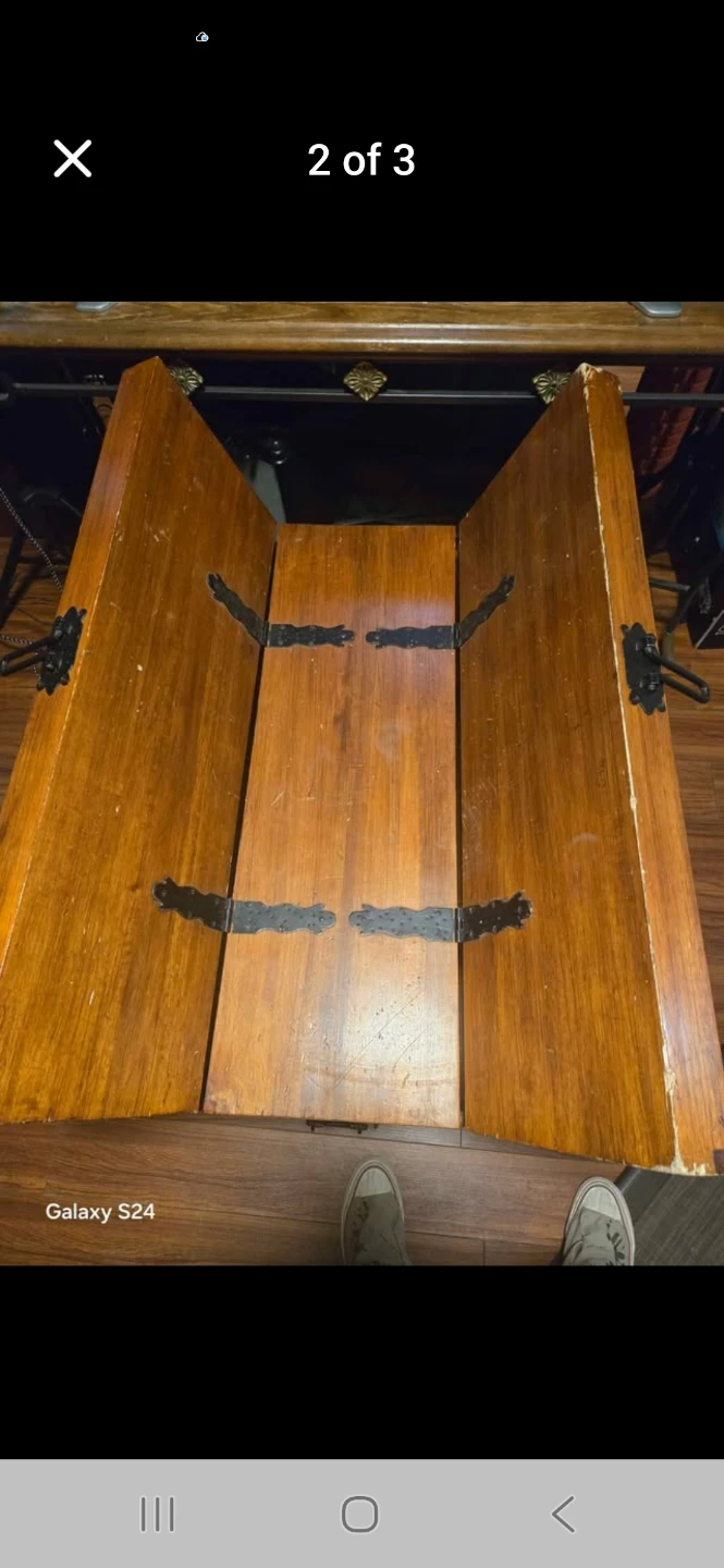 antique table with storage - photo 5