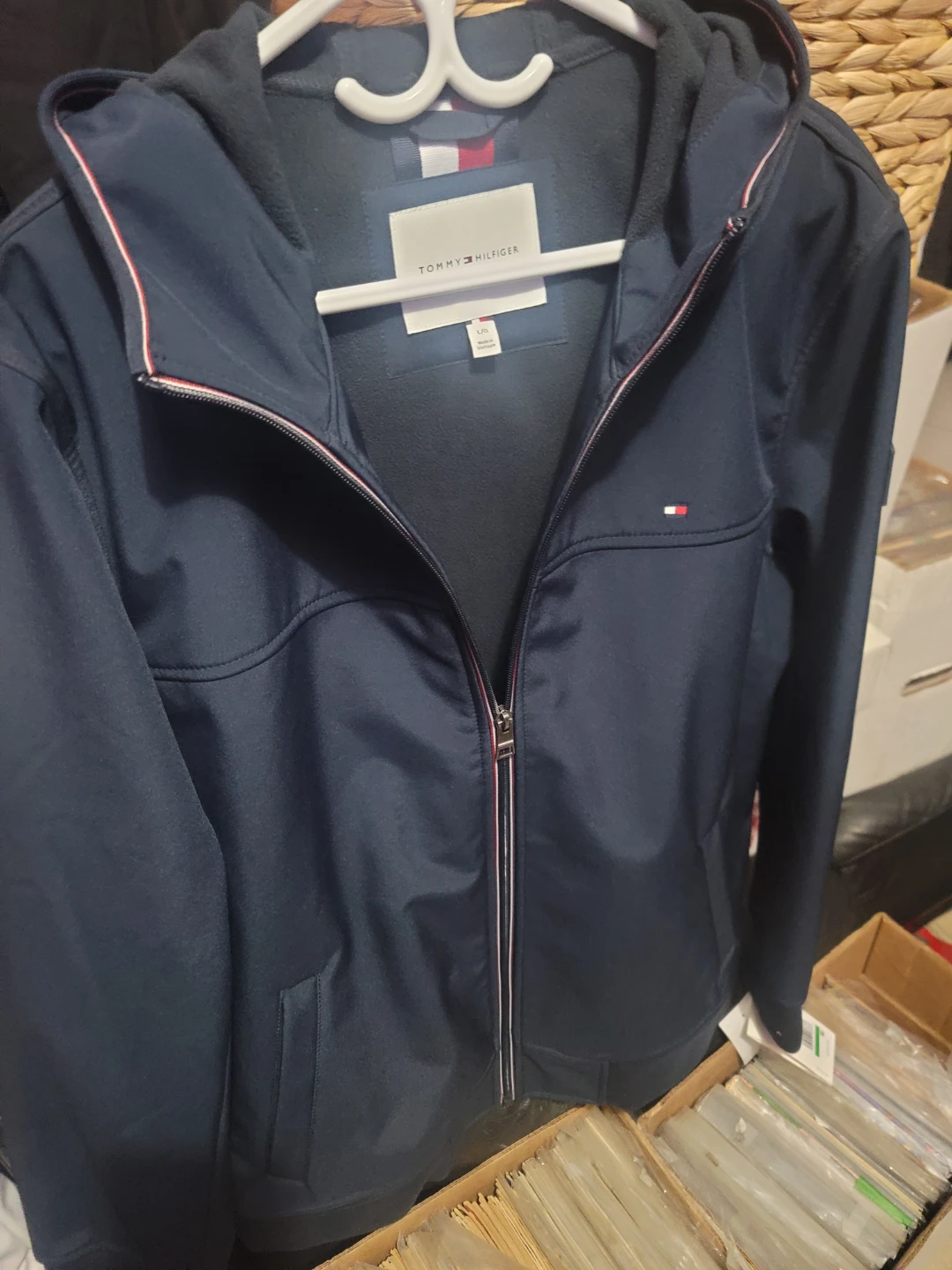 Tommy Hilfiger Hooded Jacket - Navy - Large
