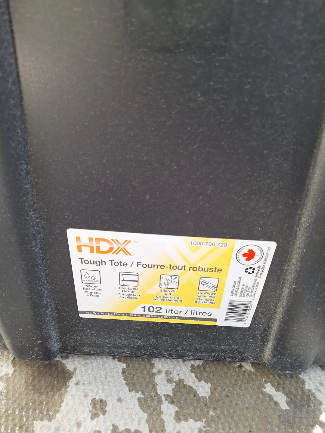 HDX Tough Tote 102 Litre Storage Bin with Lid - photo 4