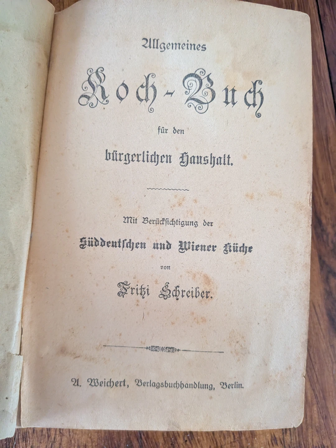 Allgemeines Koch-Buch by Fritzi Schreiber collectible book - photo 3