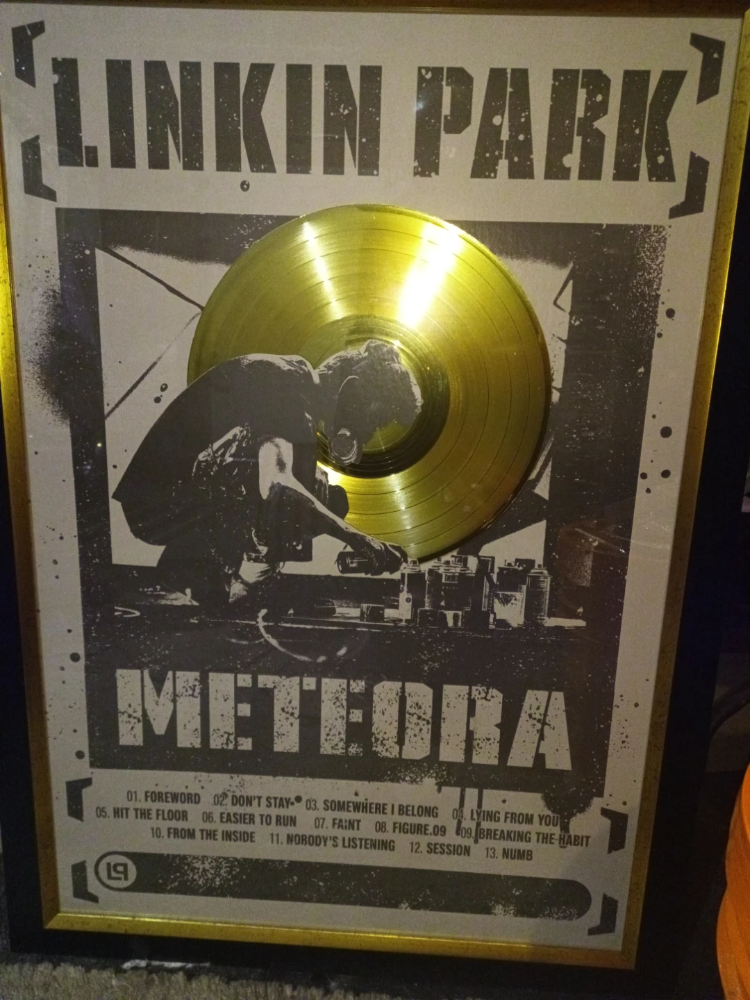 Linkin Park Meteora Gold Record Framed Art