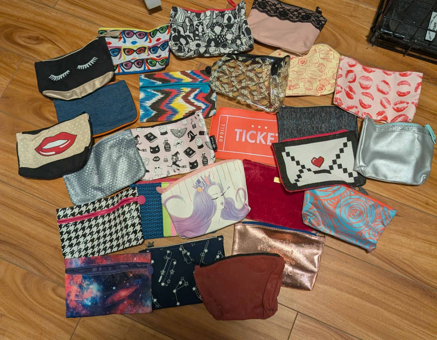 Assorted Makeup Bags and Pouches - Various Designs