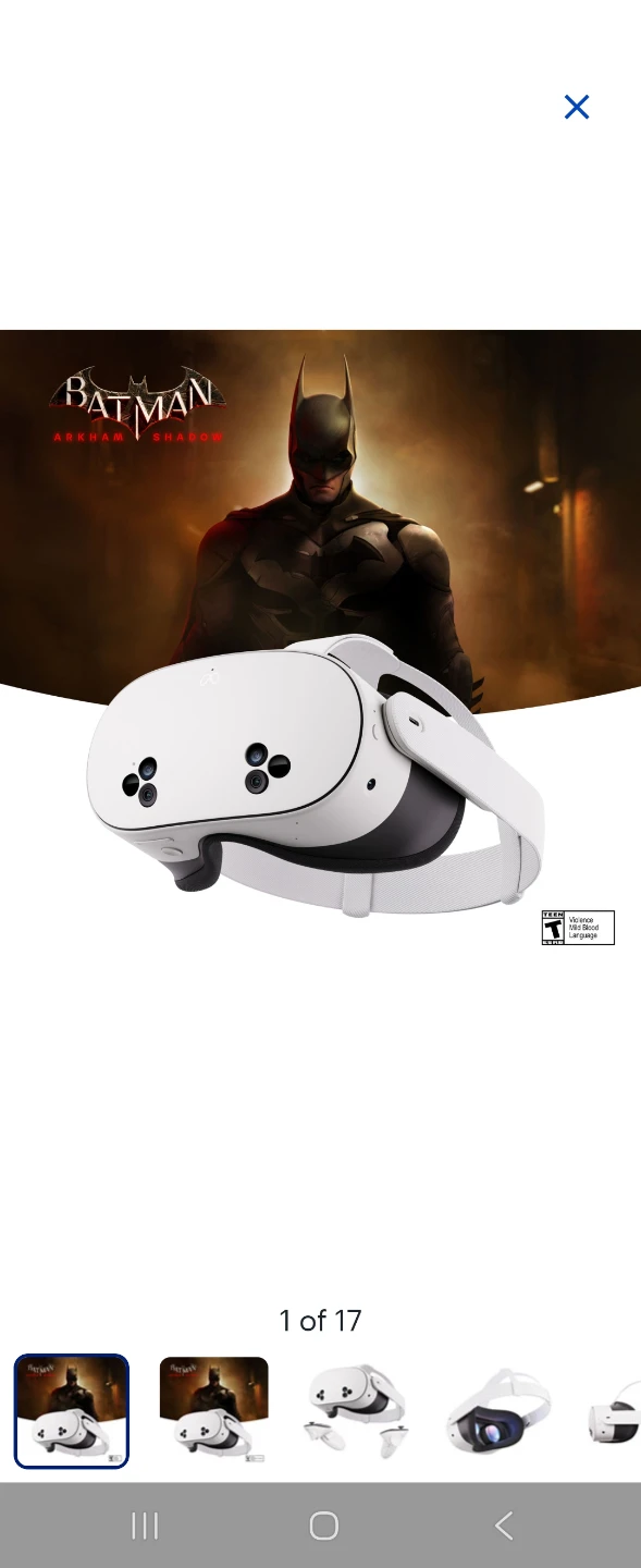 Meta Quest 3S Batman also $90 meta cash and horizon +