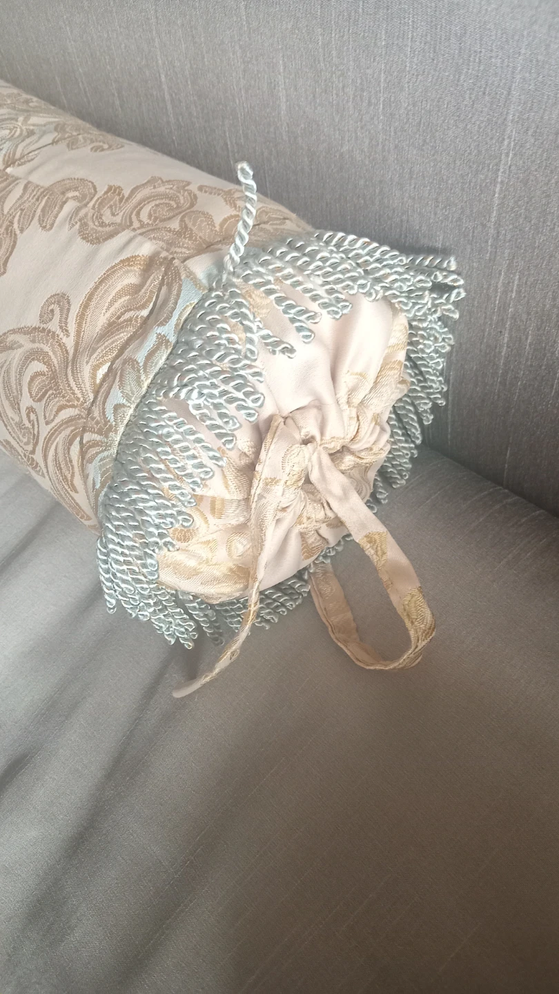 Decorative Bolster Pillow with Tassels - photo 2