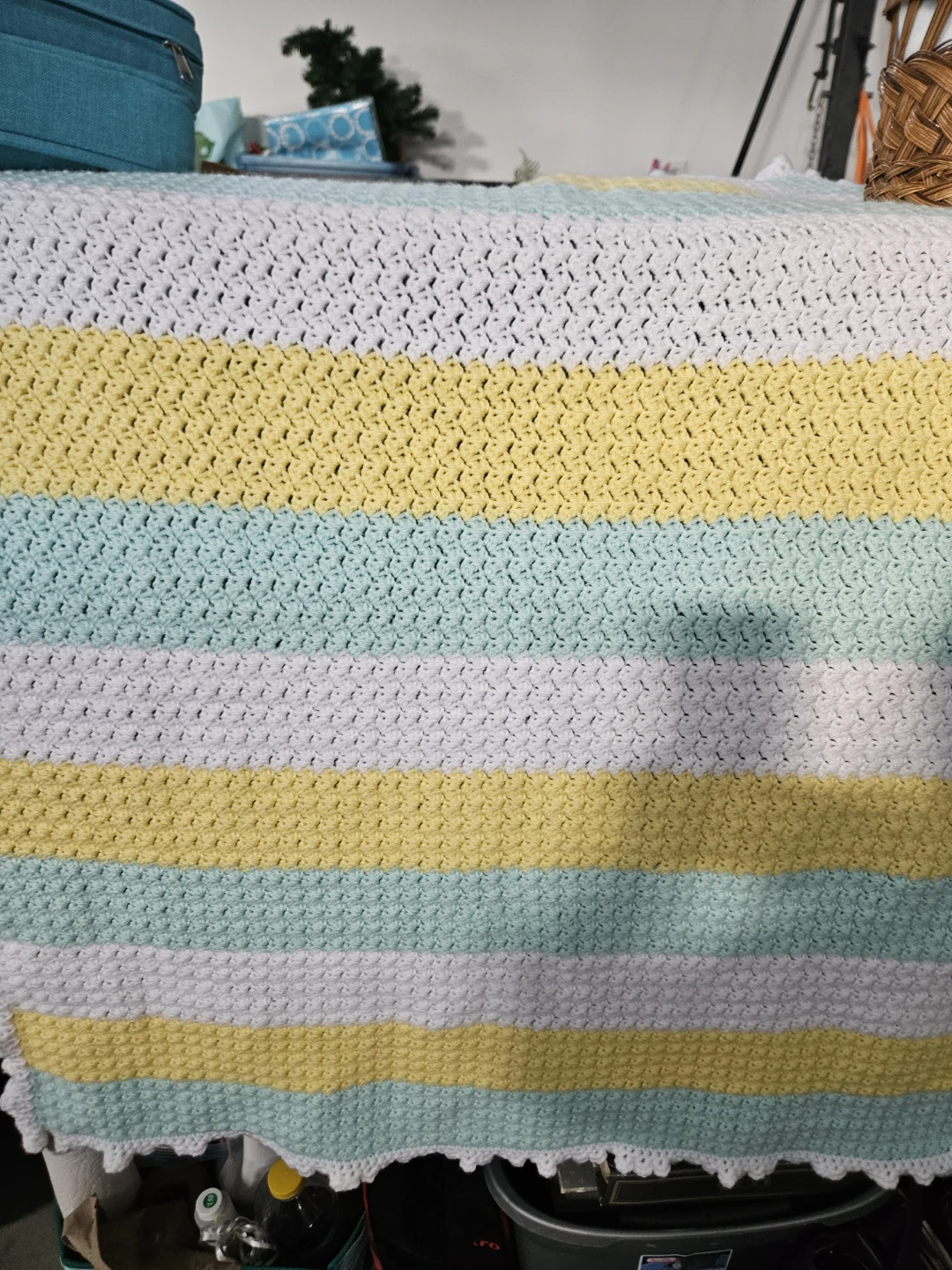 Hand-crocheted baby blanket