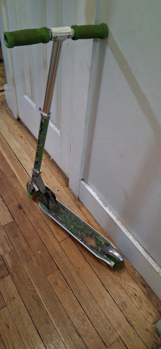 Green Grips Scooter with Fun Graphics