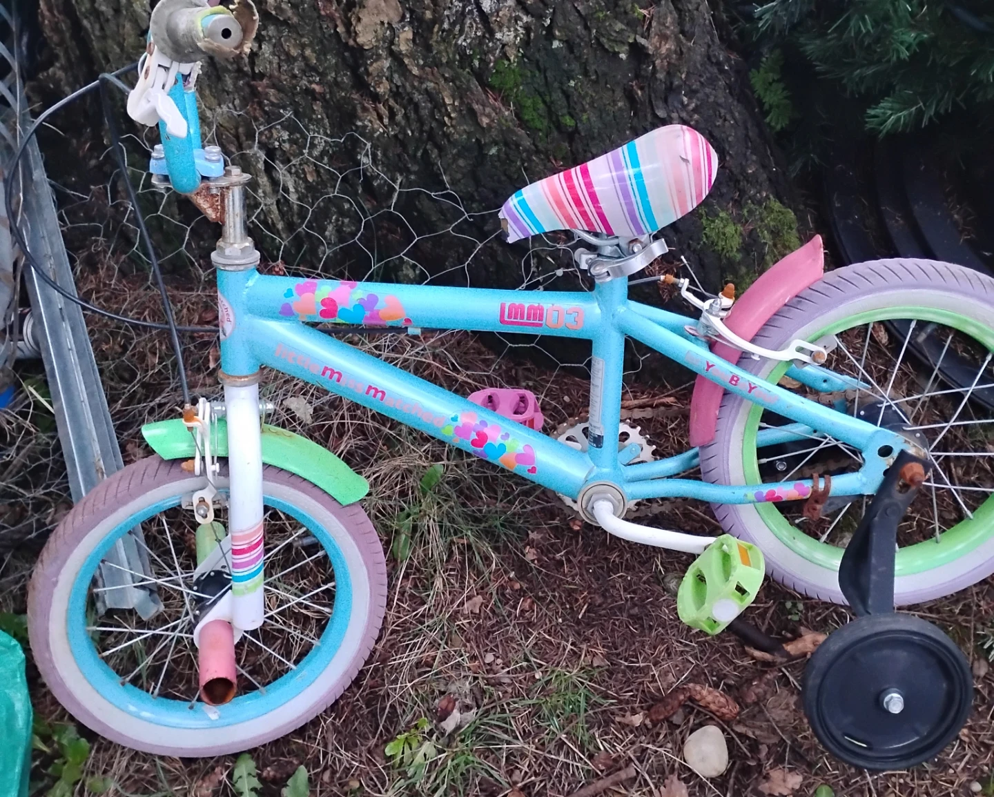 Kids' Blue BMX Bike with Training Wheels