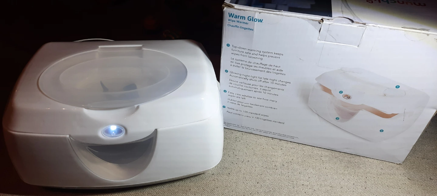 Like new Munchkin Warm Glow Baby Wipe Warmer 🌱 - photo 2