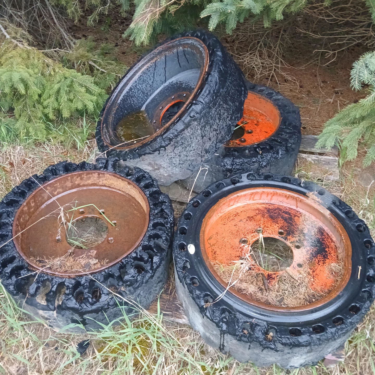 Set of 4 Skid Steer Tires