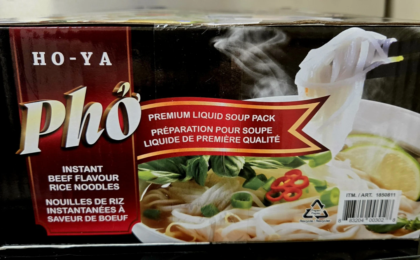 HO-YA Pho Instant Beef Flavour Rice Noodles 12 Pack