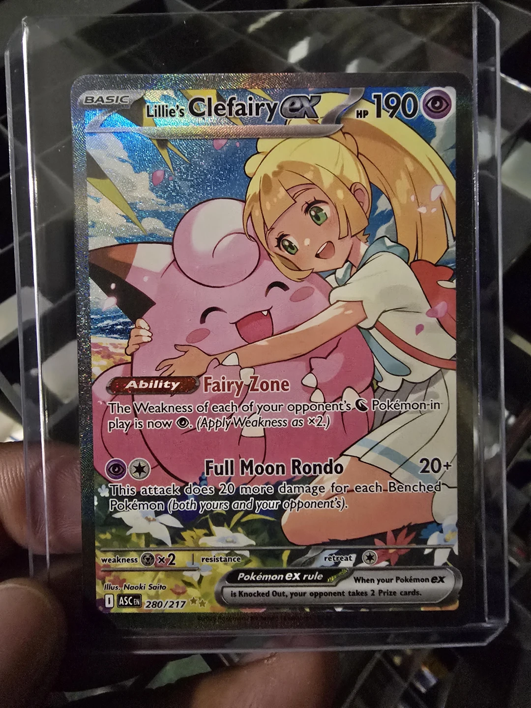 Pokemon Lillie's Clefairy EX Card