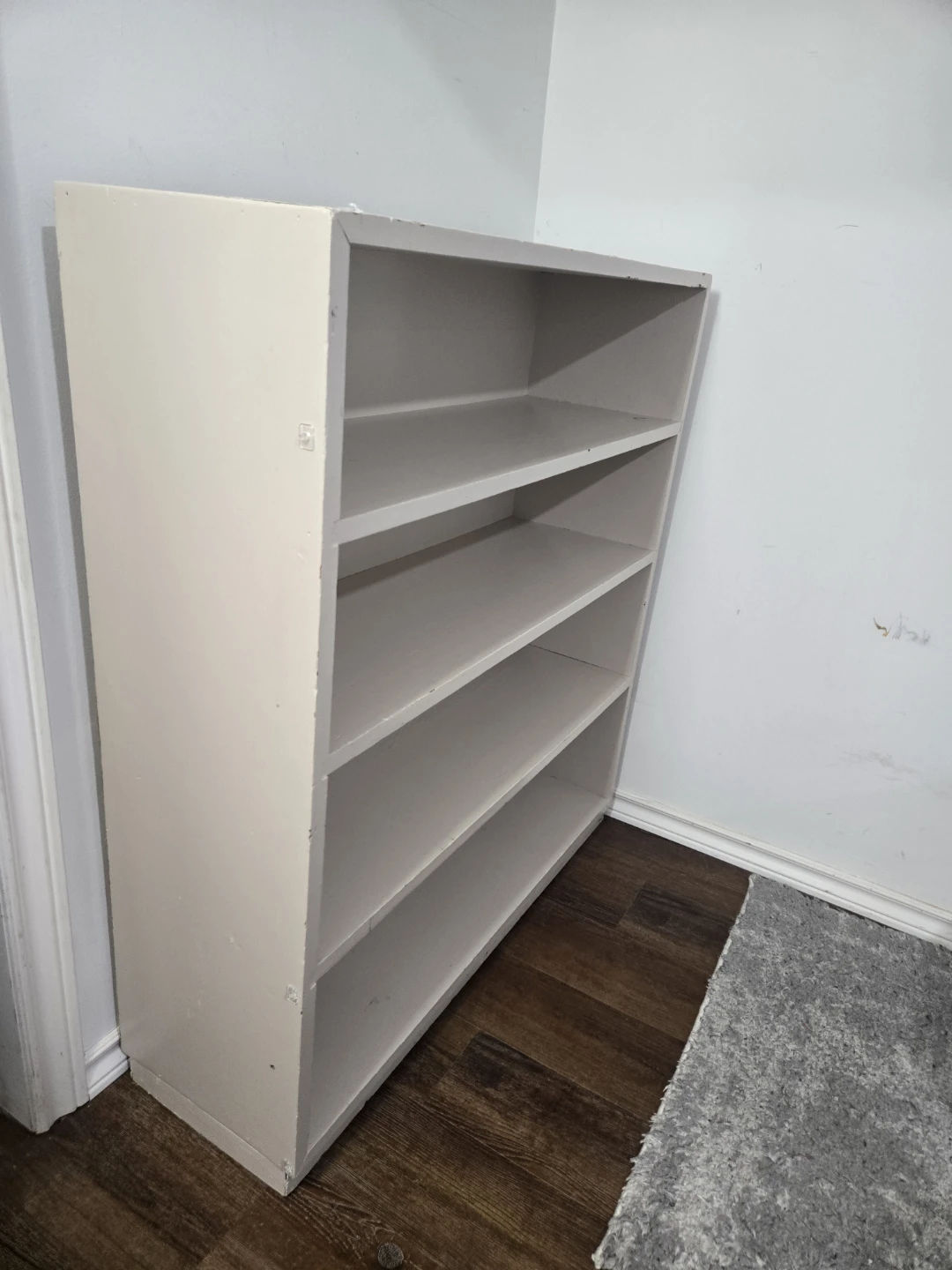 Cream 4-Shelf Bookshelf