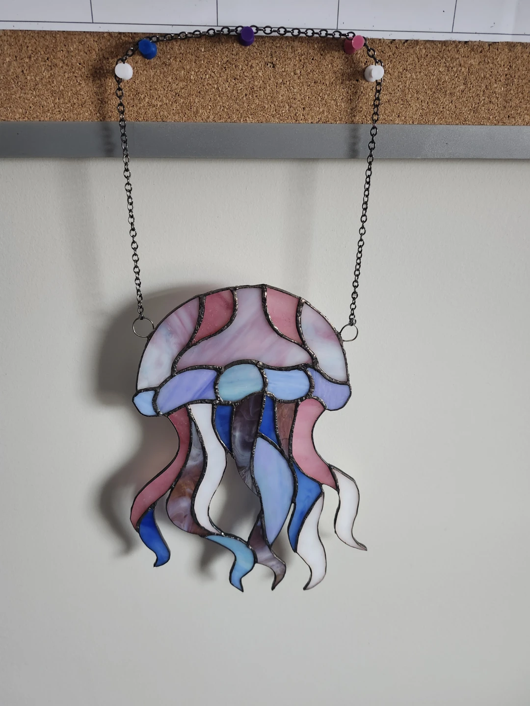Stained Glass Jellyfish Suncatcher - photo 3