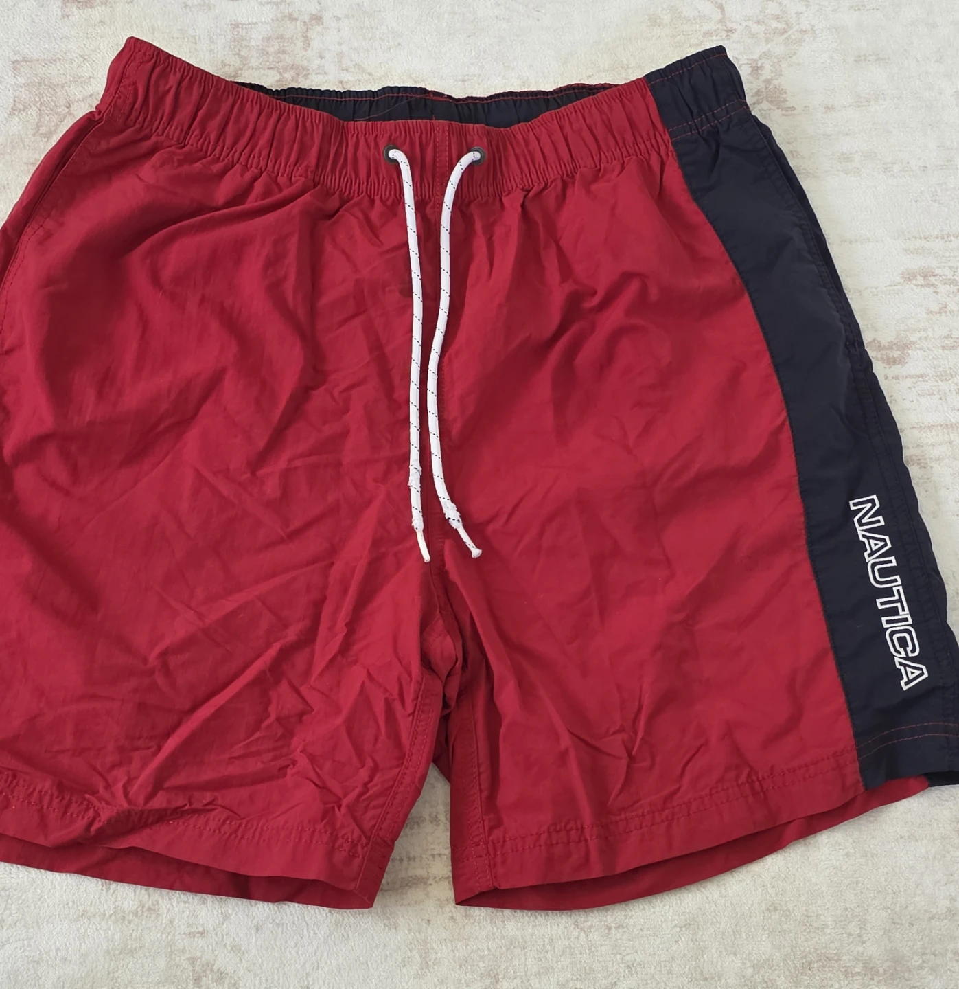 Nautica Red Swim Trunks