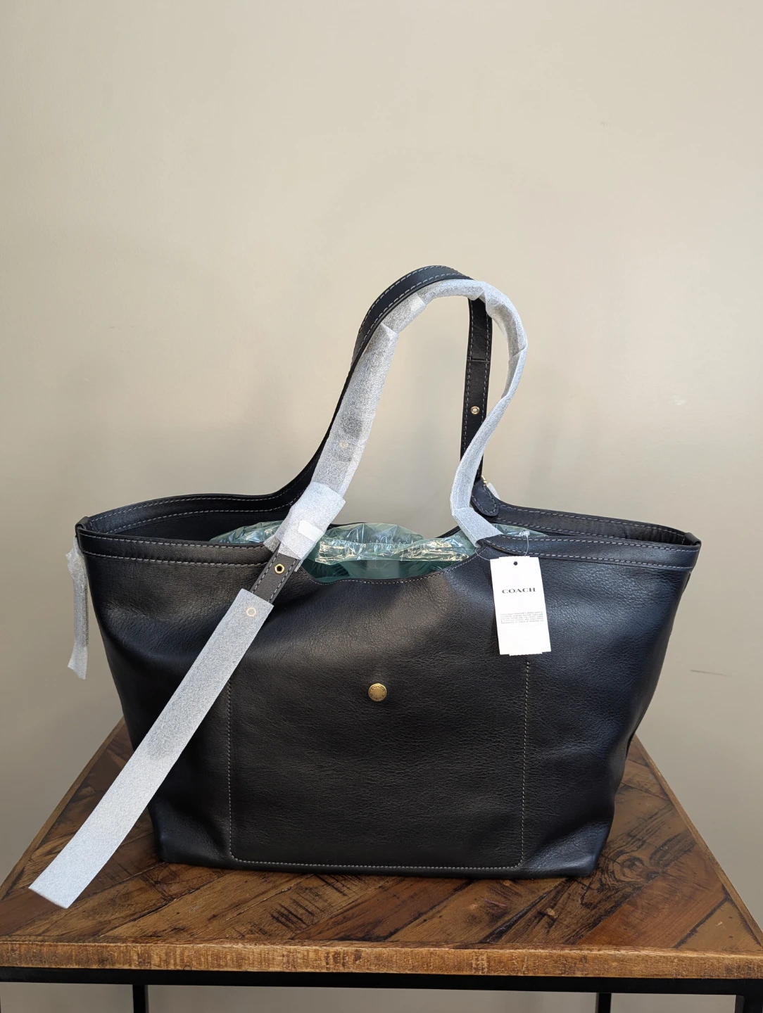 Coach Black Leather Gramercy Tote Bag - photo 5