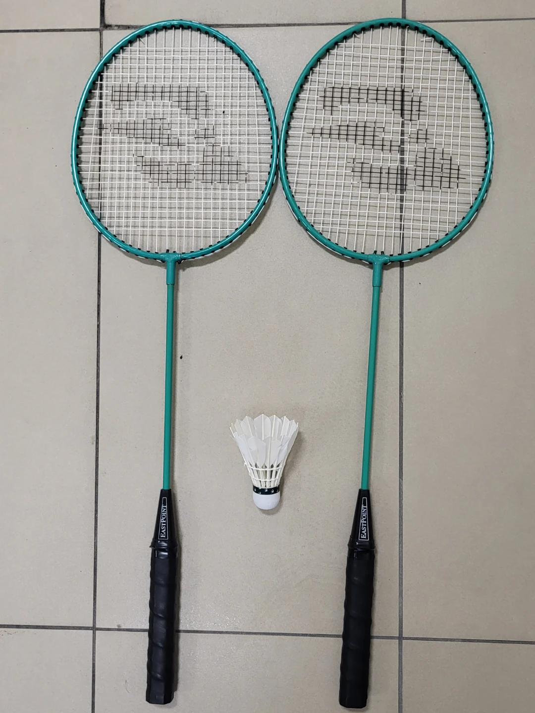 EastPoint Badminton Set,steel shaft Rackets+G/feather birdie,NEW - photo 3
