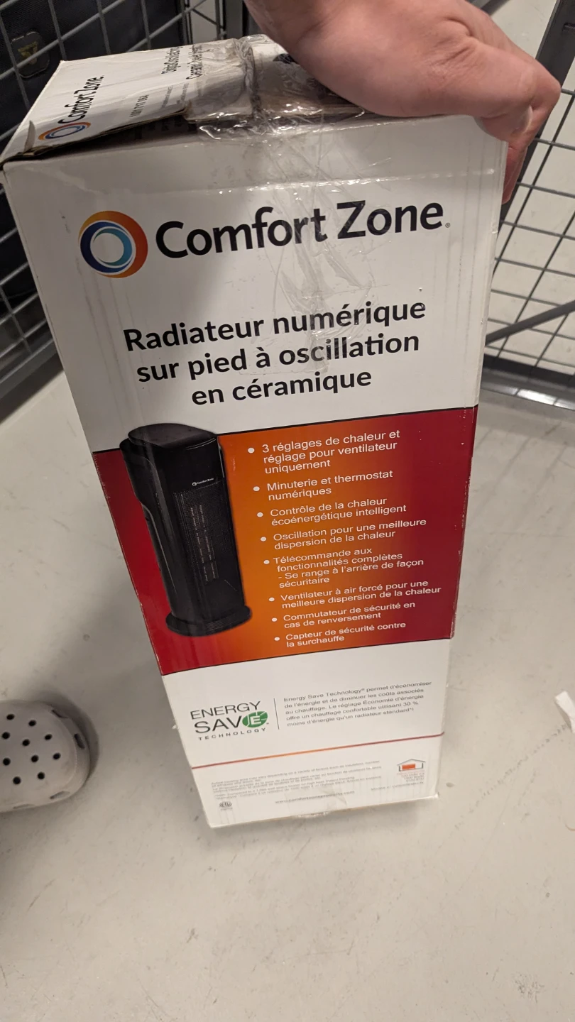Comfort Zone Digital Oscillating Ceramic Tower Heater - photo 3