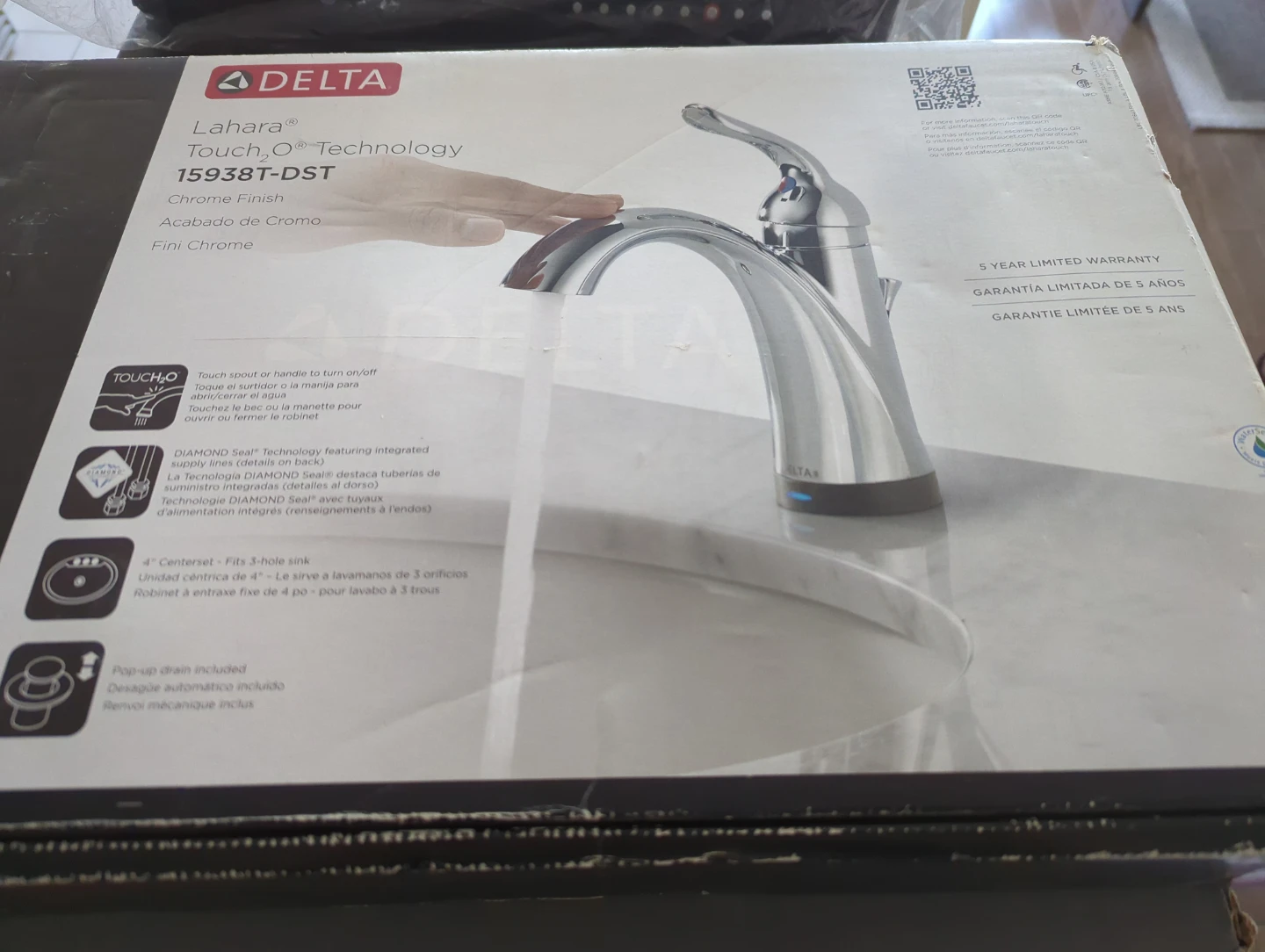 Delta Lahara Touch-On Faucet 15938T-DST Chrome
