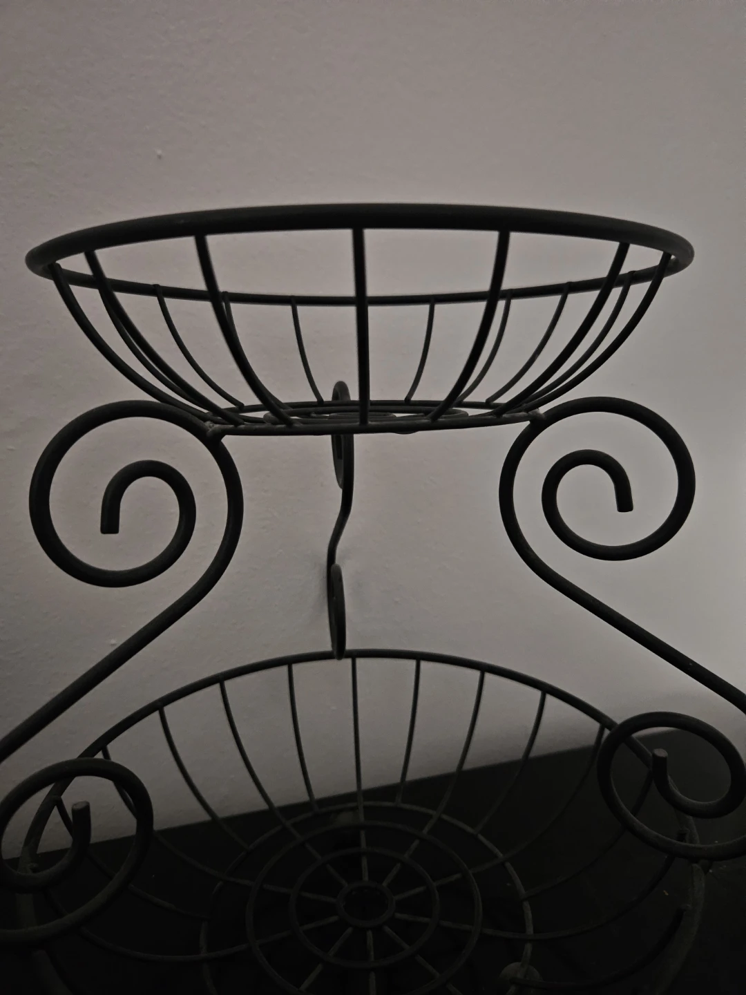 Black Metal 2-Tier Fruit Basket - photo 2