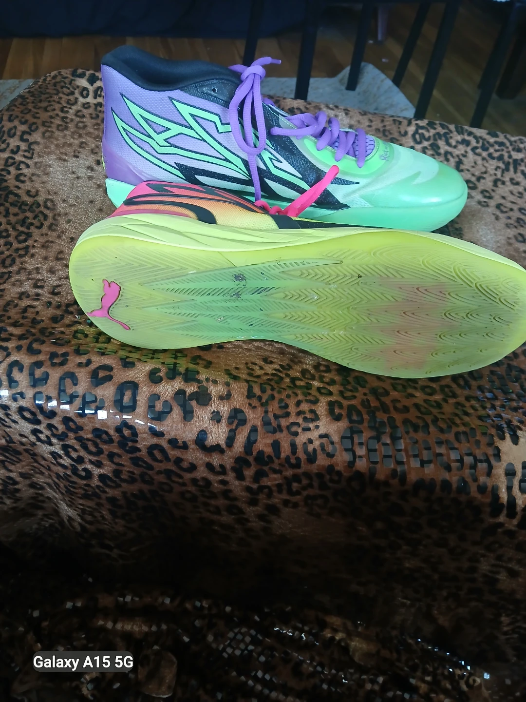Puma MB.01 Low Melo Yellow Purple Basketball Shoes - photo 3