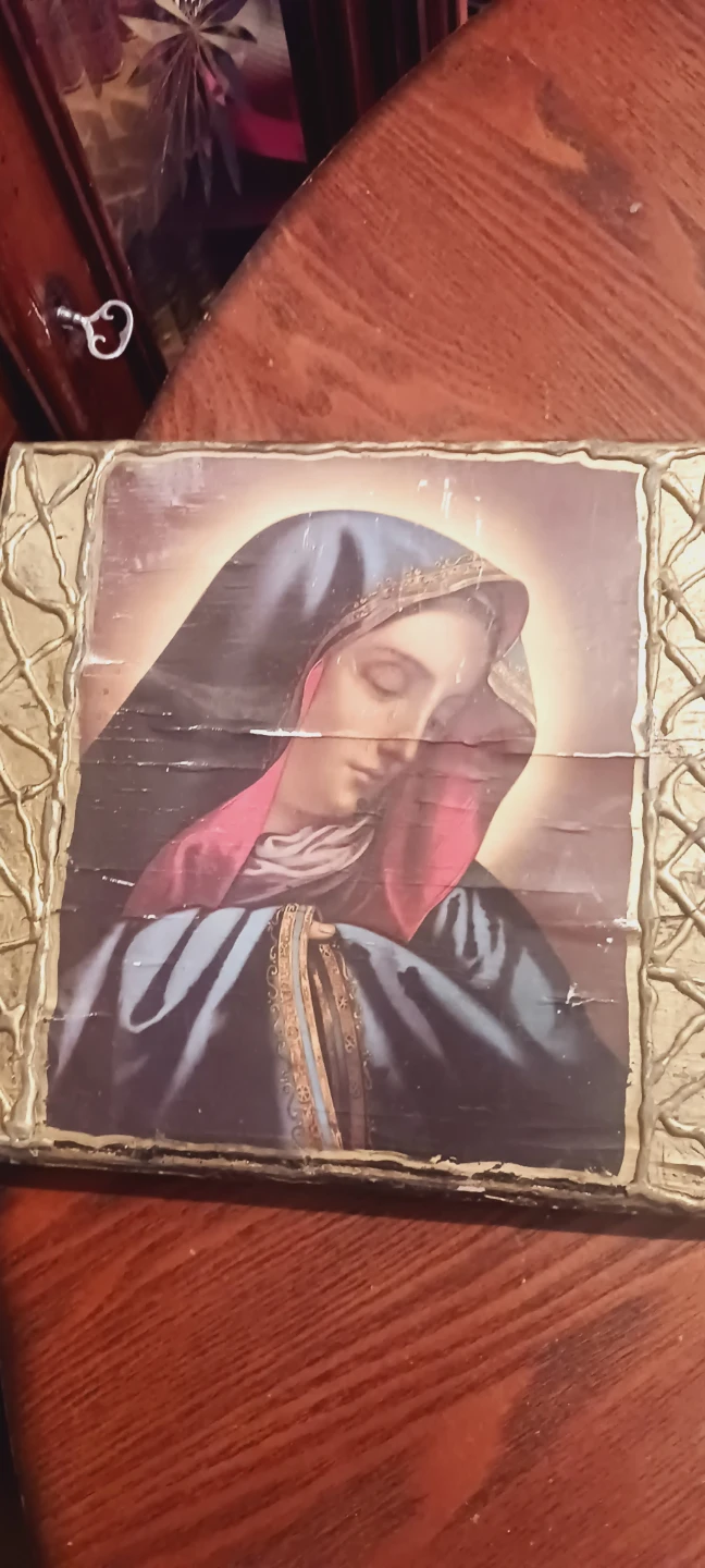 Vintage Religious Wall Art Depicting The Virgin Mary - photo 3