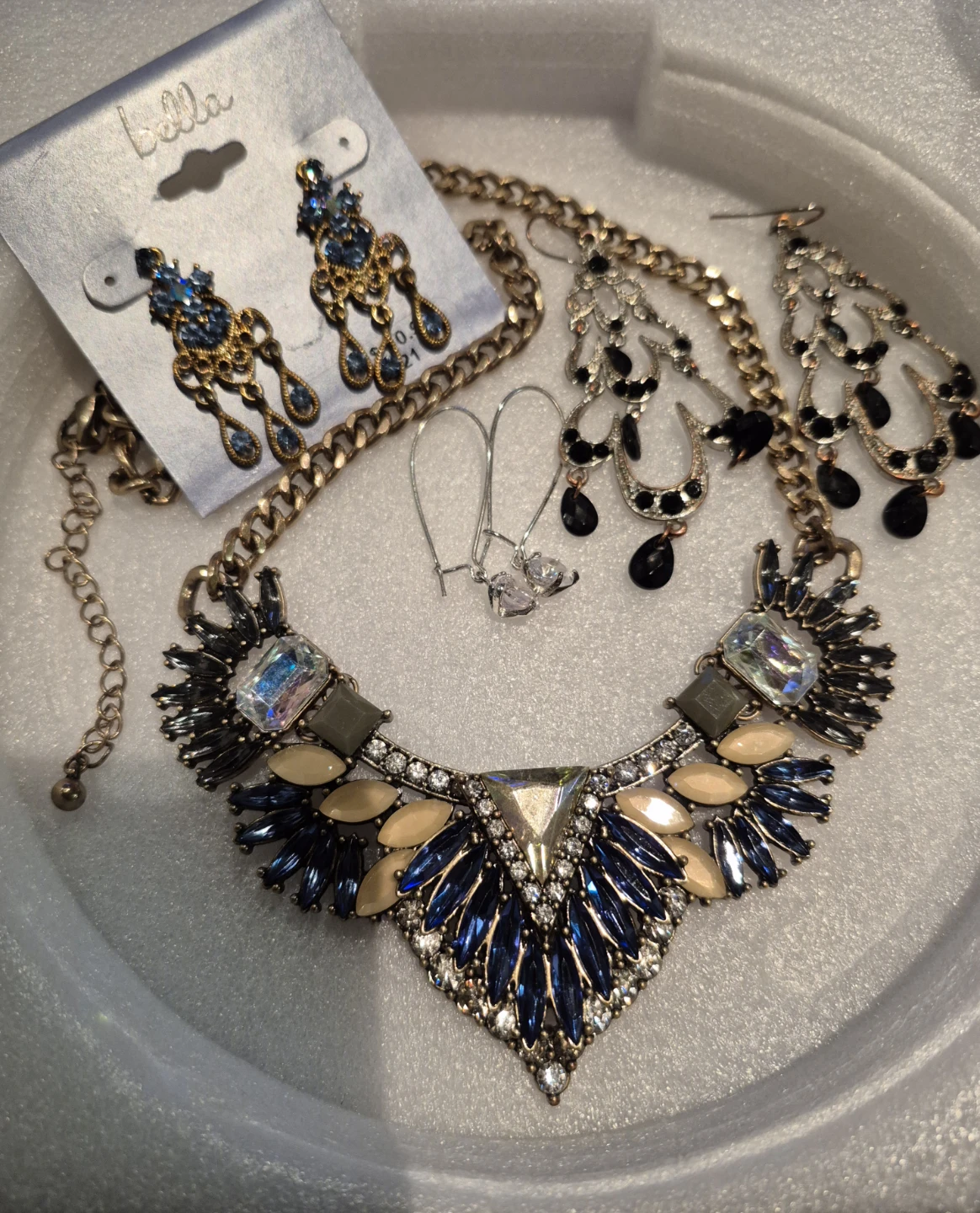 Bella Statement Necklace and Earrings Set