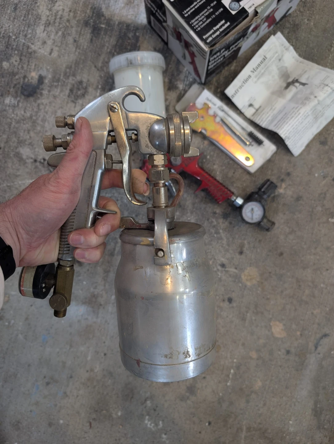 Two HVLP Gravity Feed and bottom paint Spray Gun - photo 2
