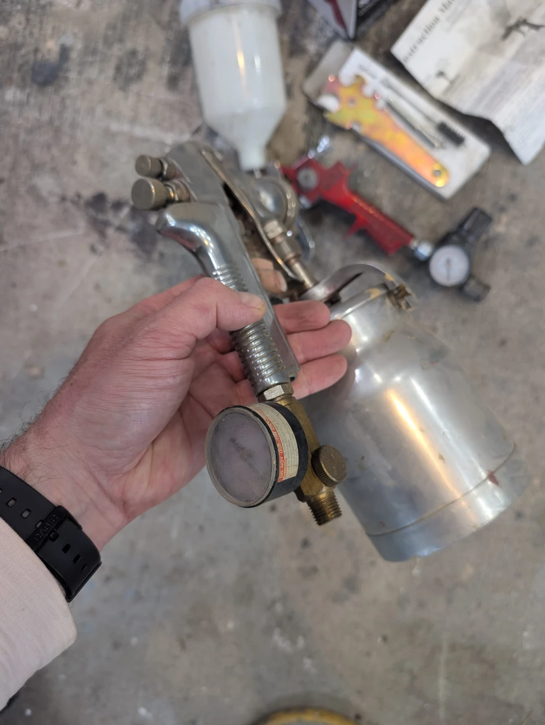 Two HVLP Gravity Feed and bottom paint Spray Gun - photo 3