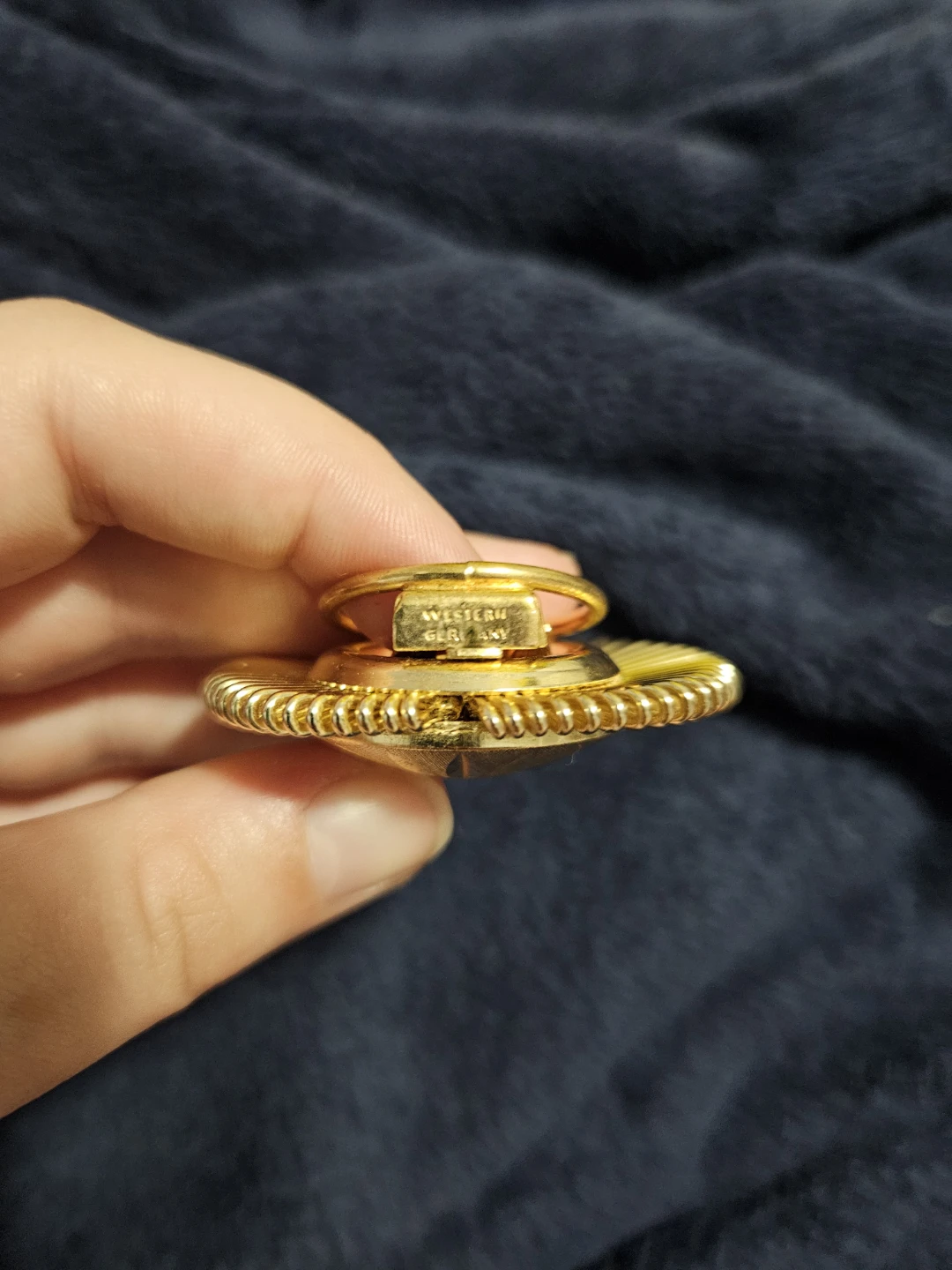 Western Germany Gold Tone scarf ring - photo 3