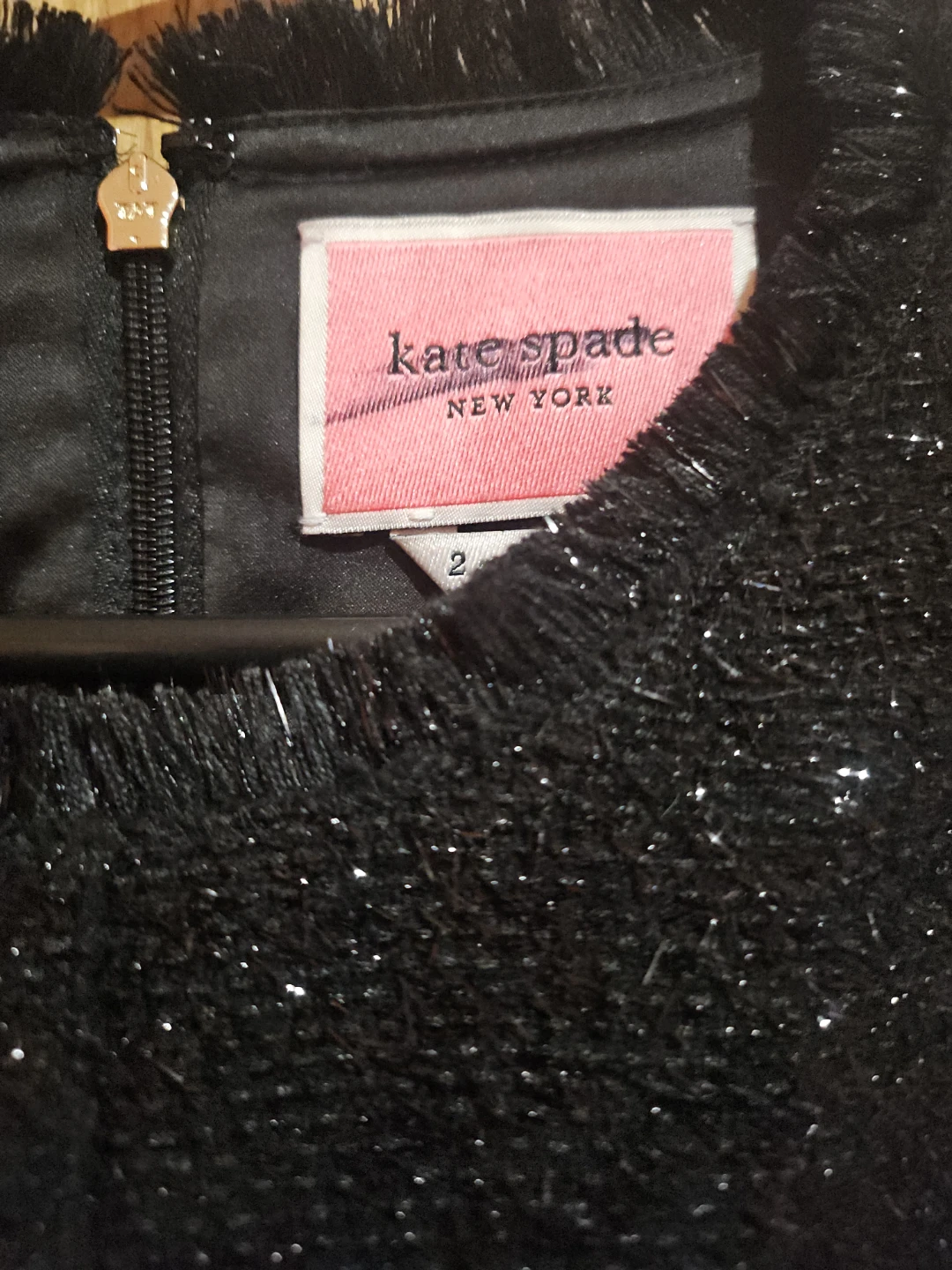 Kate Spade Black Sparkle Tweed Sheath Dress Size 2 - photo 5