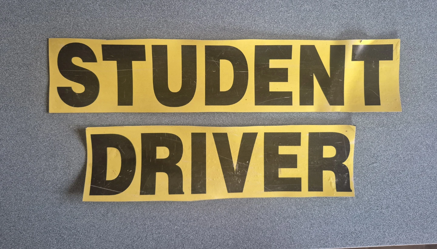 Student Driver Signs - Yellow and Black