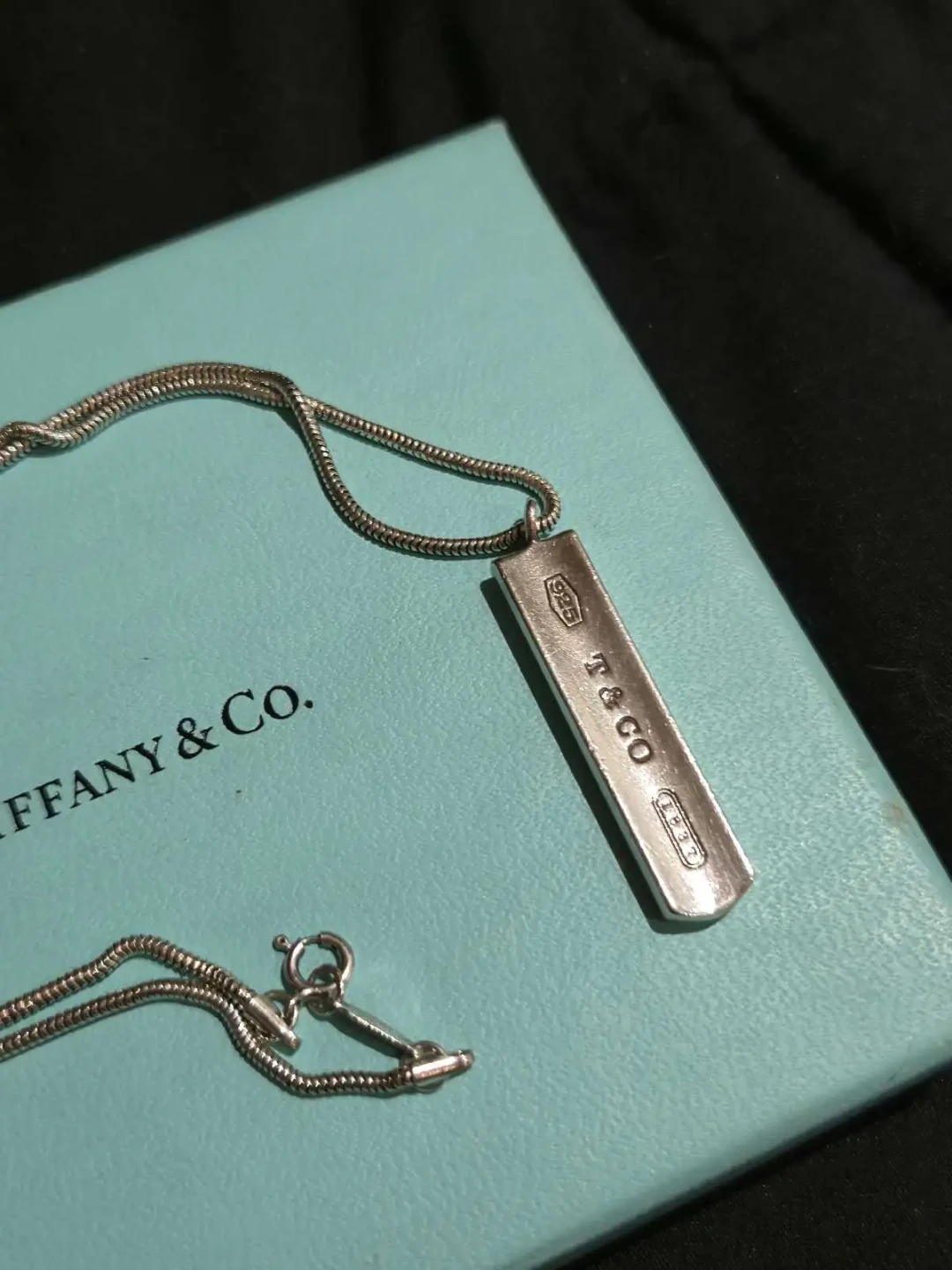 Tiffany & Co. 925 Silver 1837 Bar Pendant Necklace - photo 3