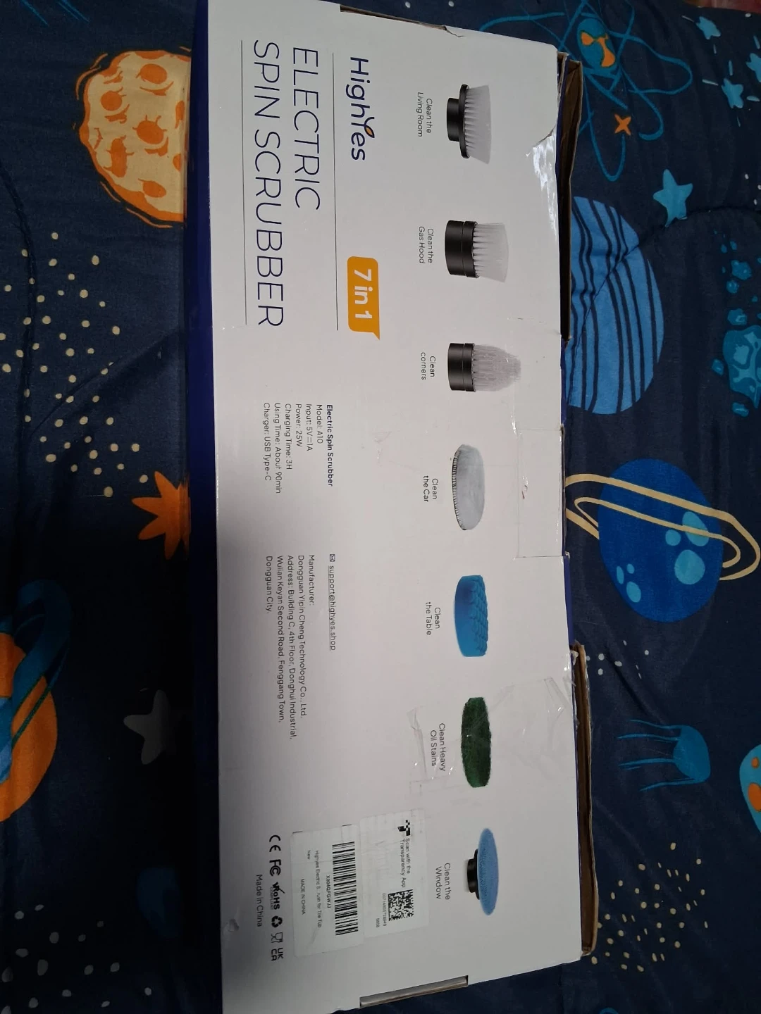 HighYes Electric Spin Scrubber 7-in-1 Cleaning Brush - photo 3