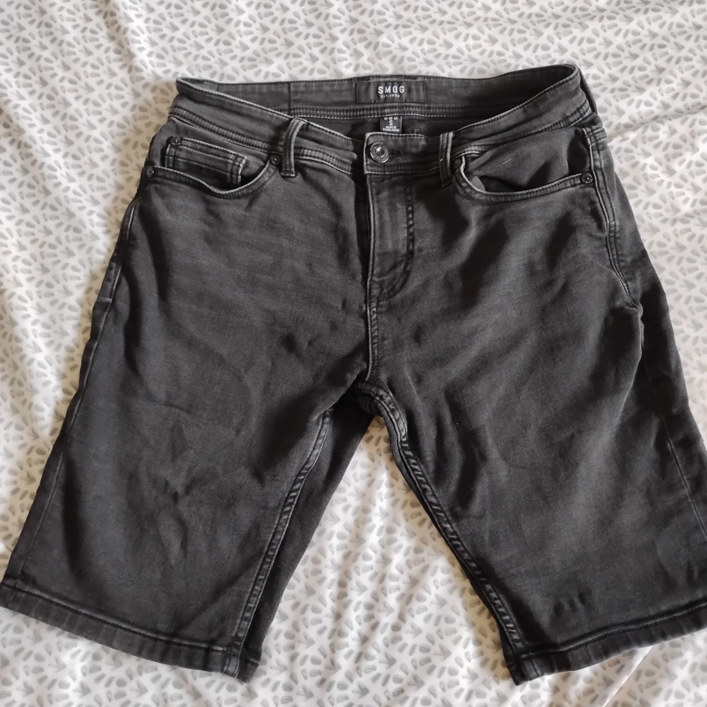 SMOG Men's Grey Denim Shorts