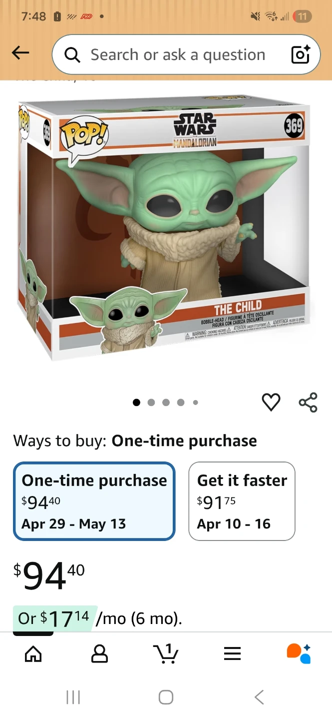 Funko Pop! Star Wars The Child 369 10"