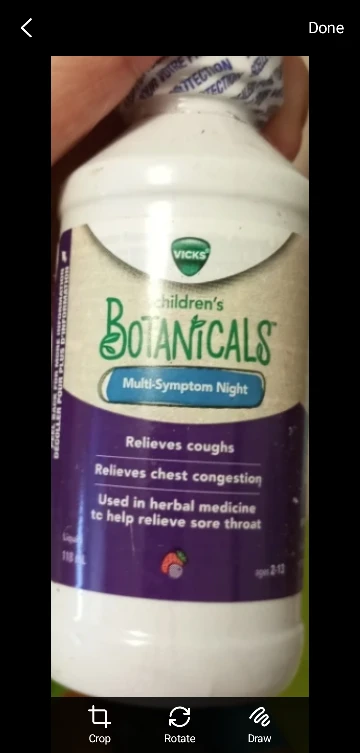 Vicks Children's Botanicals Multi-Symptom Night Syrup