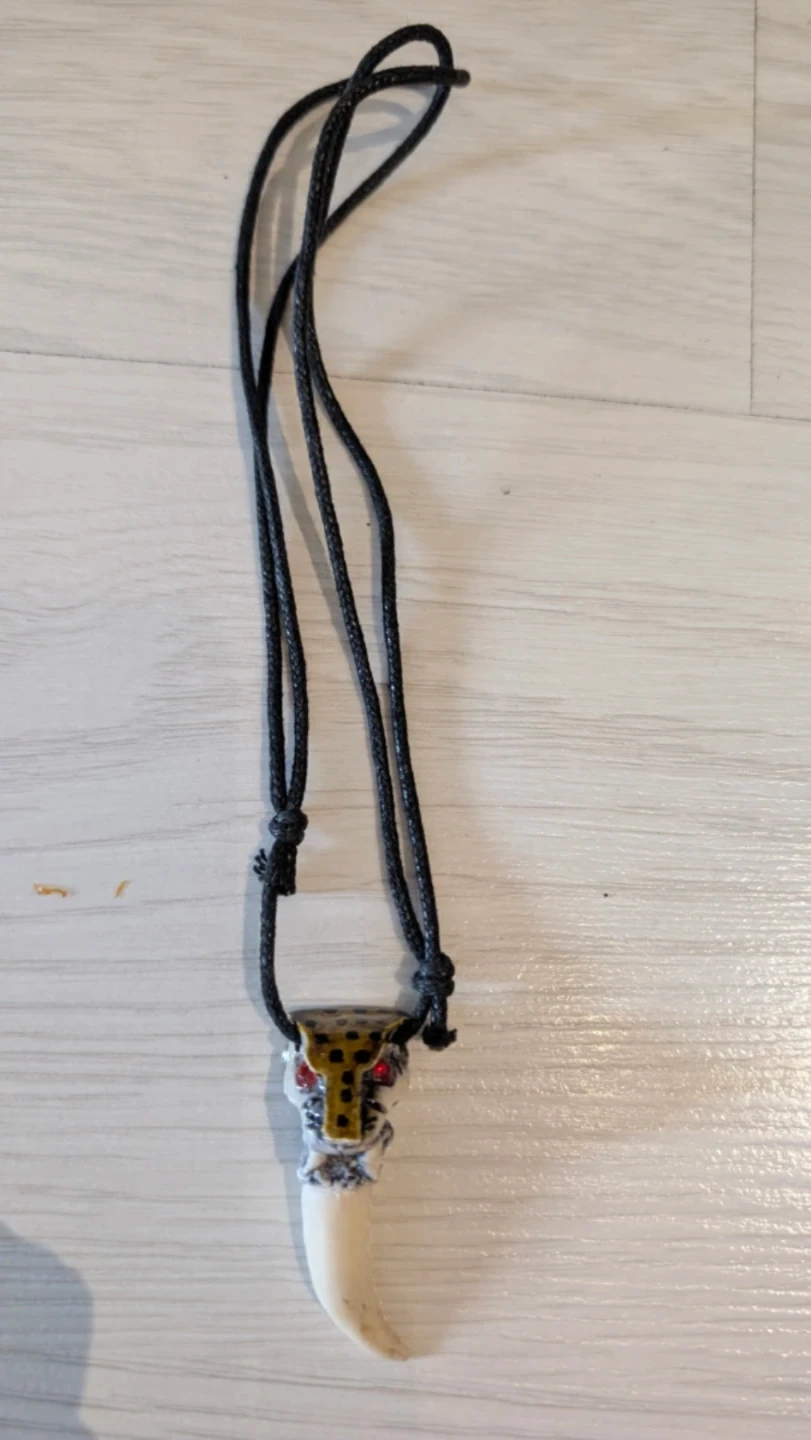 Tiger Tooth Pendant Necklace