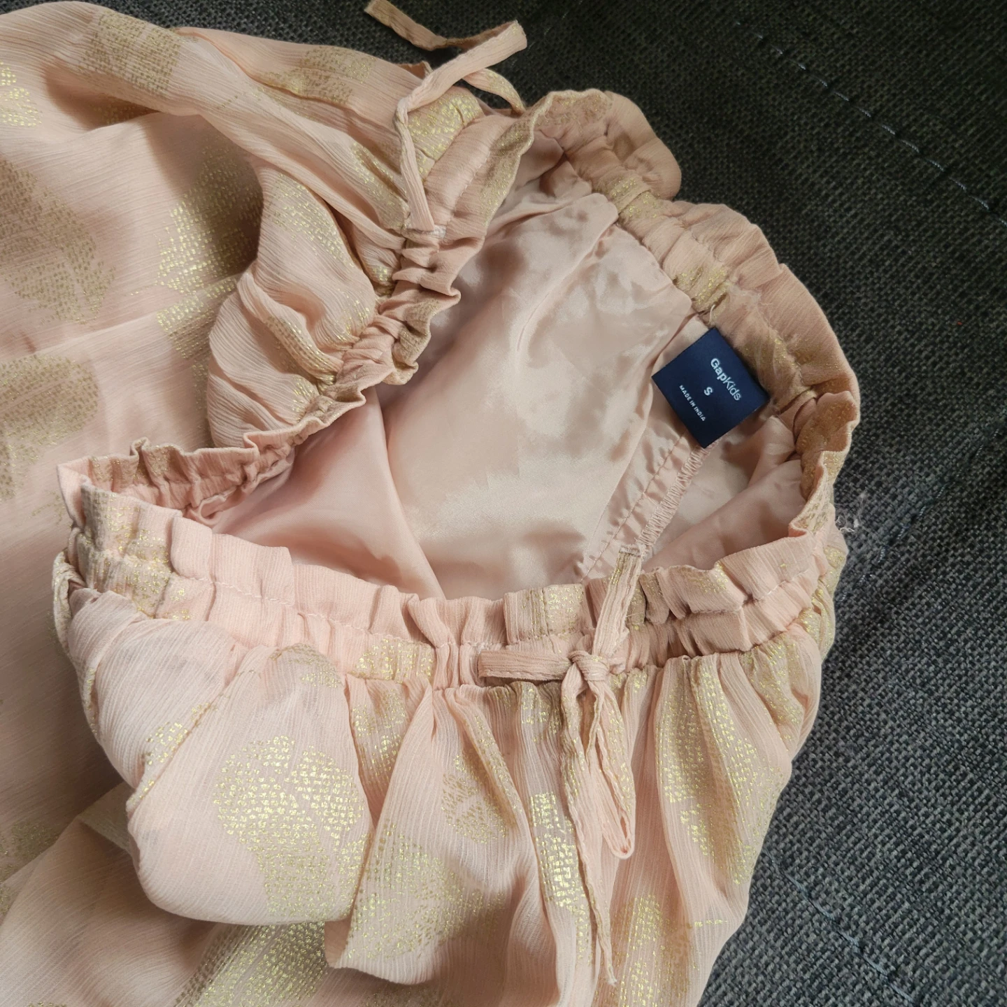 Gap Kids Girls Skirt Size S Coral Gold Leaf Print - photo 4