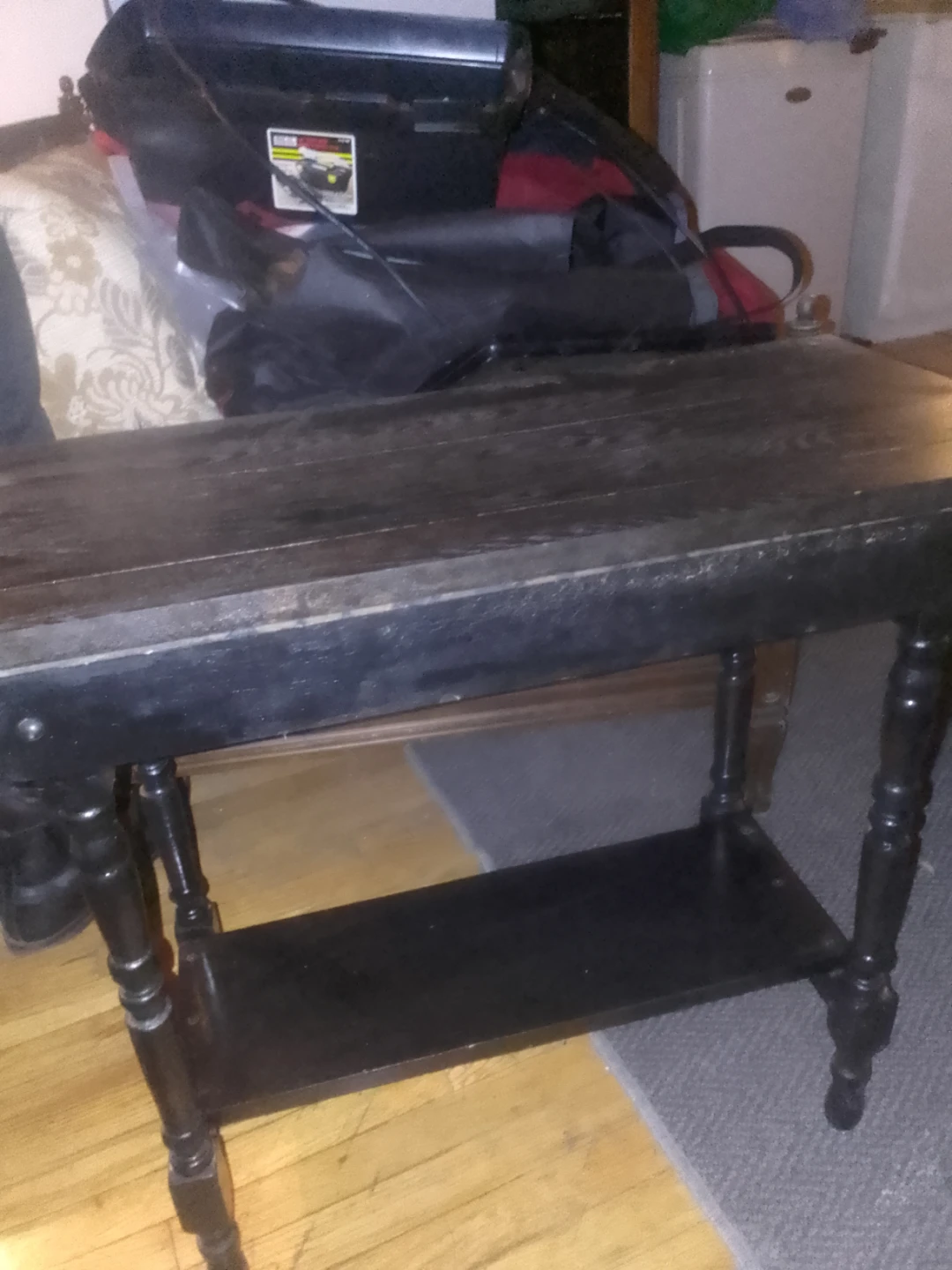 Wood dark brown-Tiered Side Table - photo 2