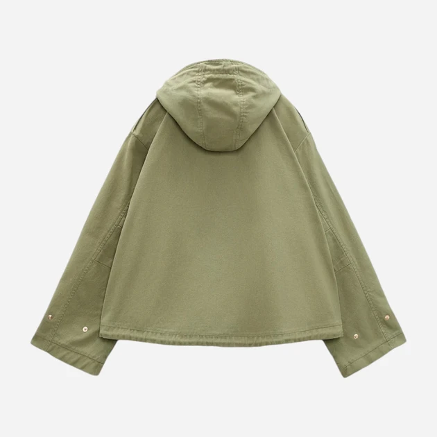 ZARA Hooded Jacket - Olive Green - XS - photo 5