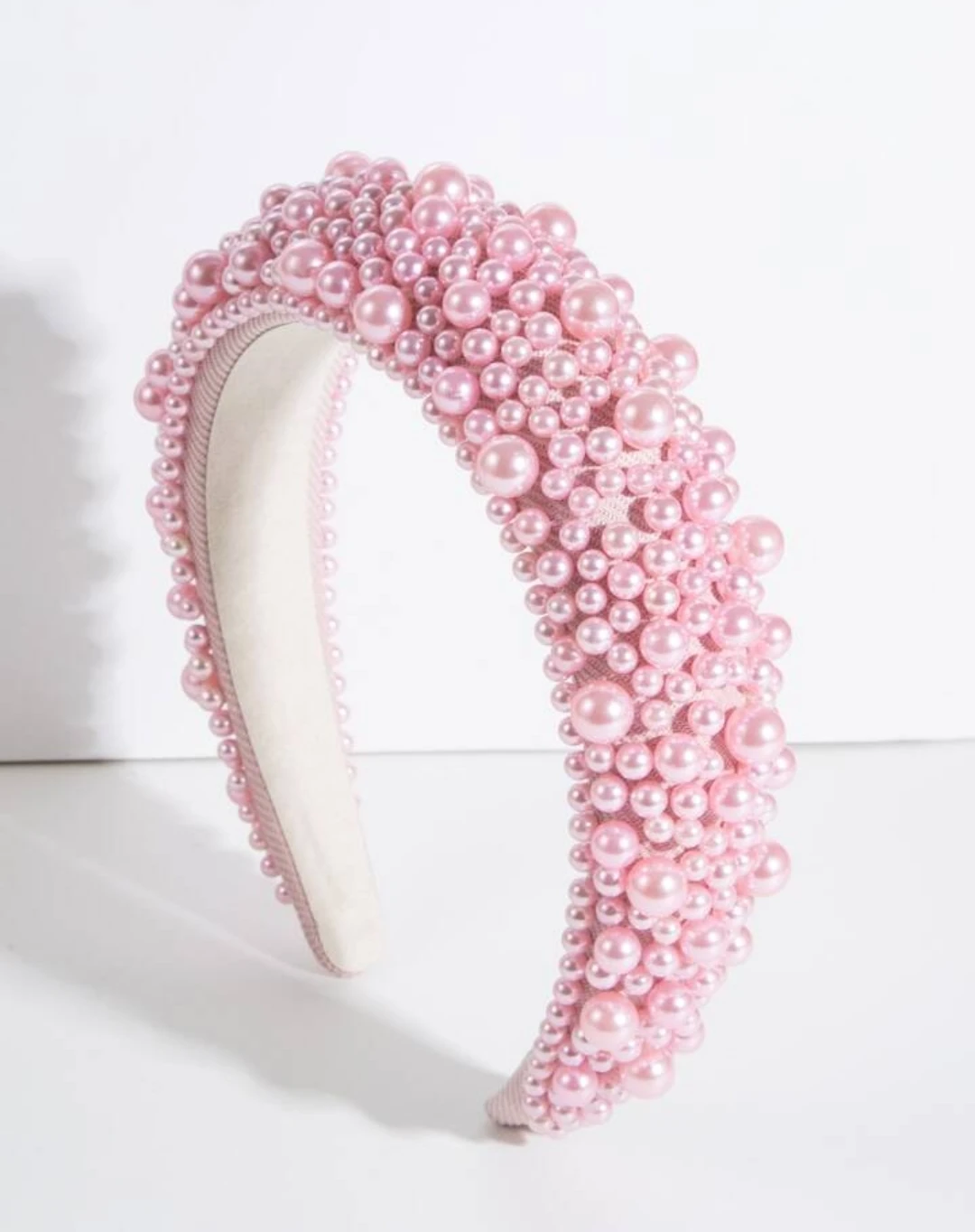 Pink Pearl Embellished Headband
