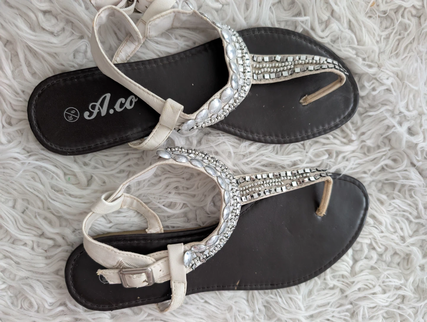 Embellished Flat Sandals