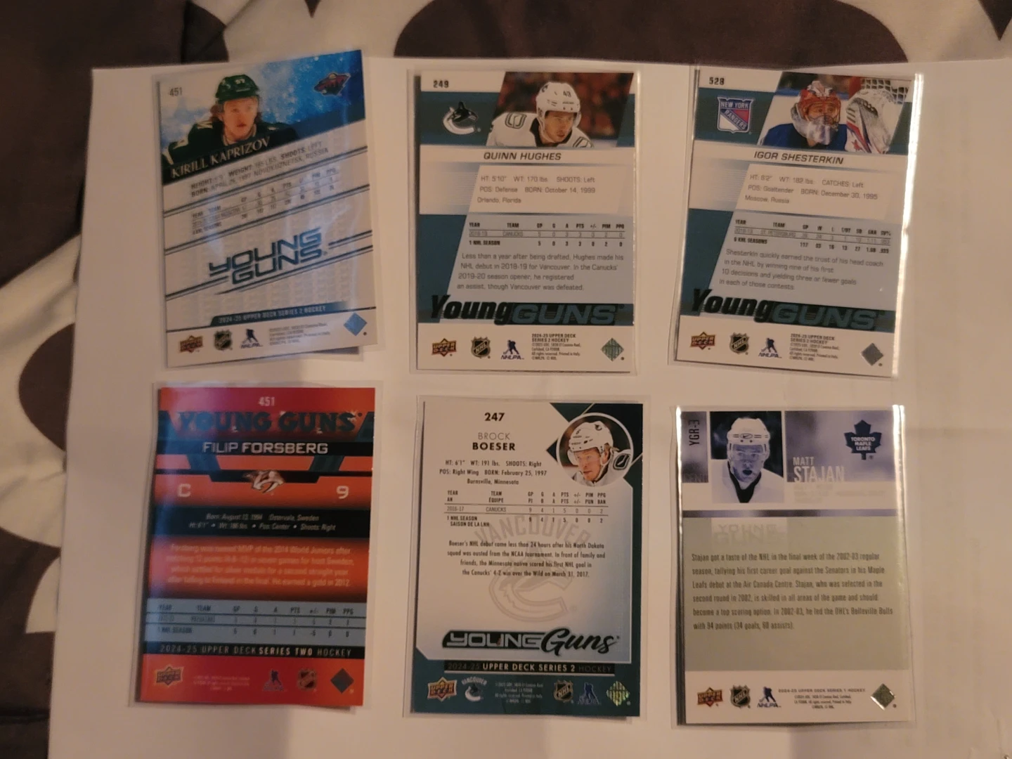 Upper Deck Young Guns Renewed Hockey Cards - 6 Card Lot - photo 2